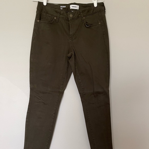 Sonoma Pants - Army green Sonoma stretchy pants-size 12